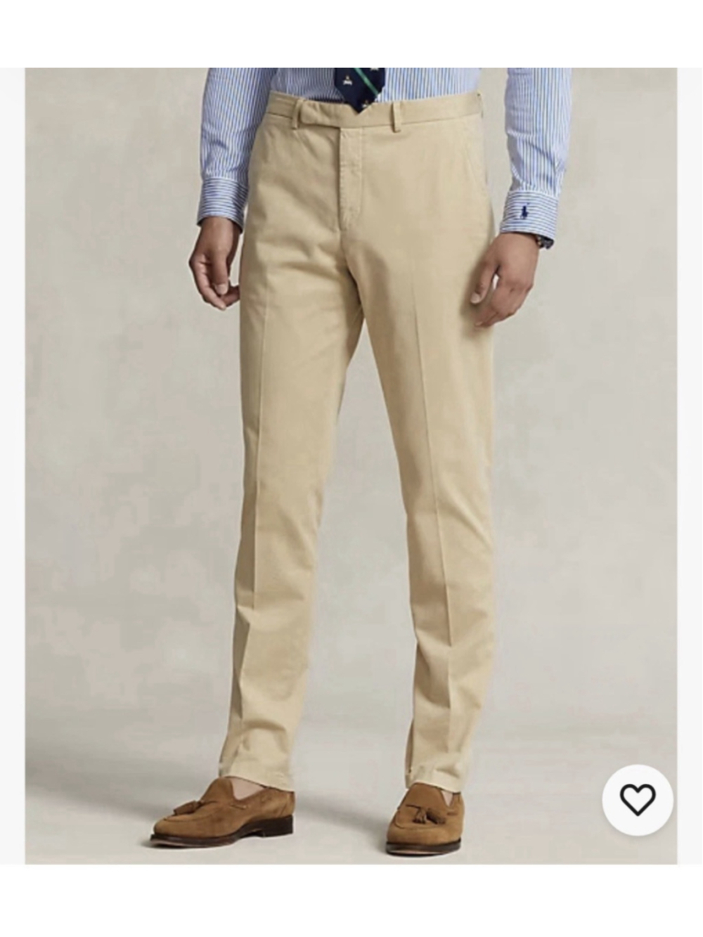 NWT Polo Ralph Lauren Garment-Dyed Stretch Chino Trouser Size:40x34 MSRP:$298